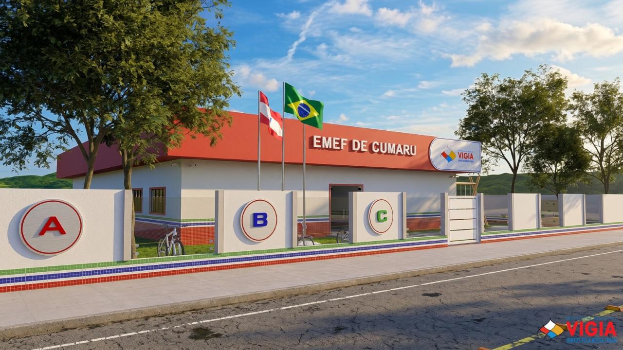Fachada de escola municipal