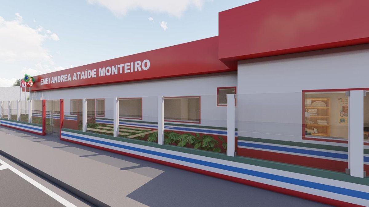 Fachada de equipamento educacional